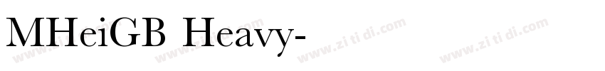MHeiGB Heavy字体转换